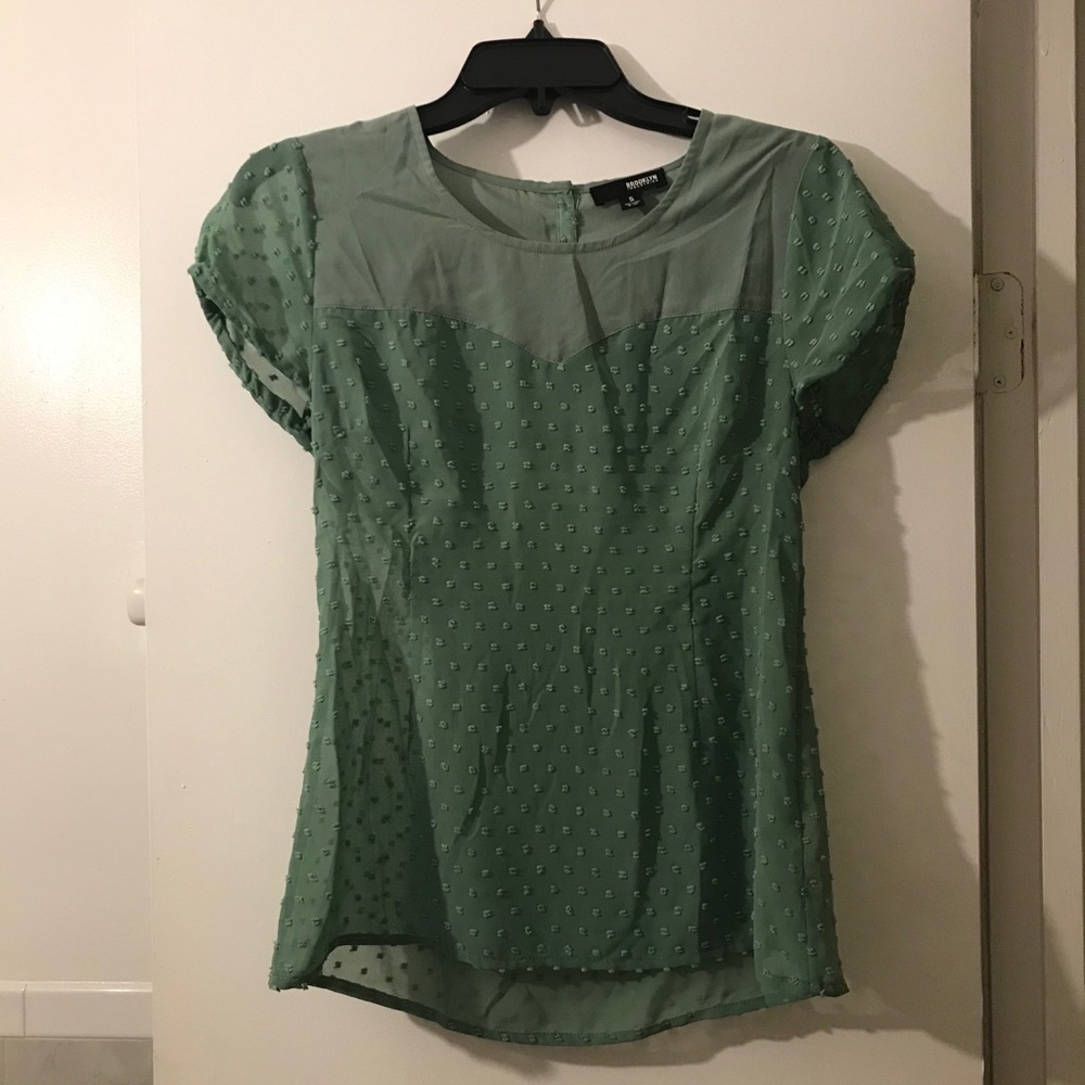 Bklyn Industries sage blouse, size S